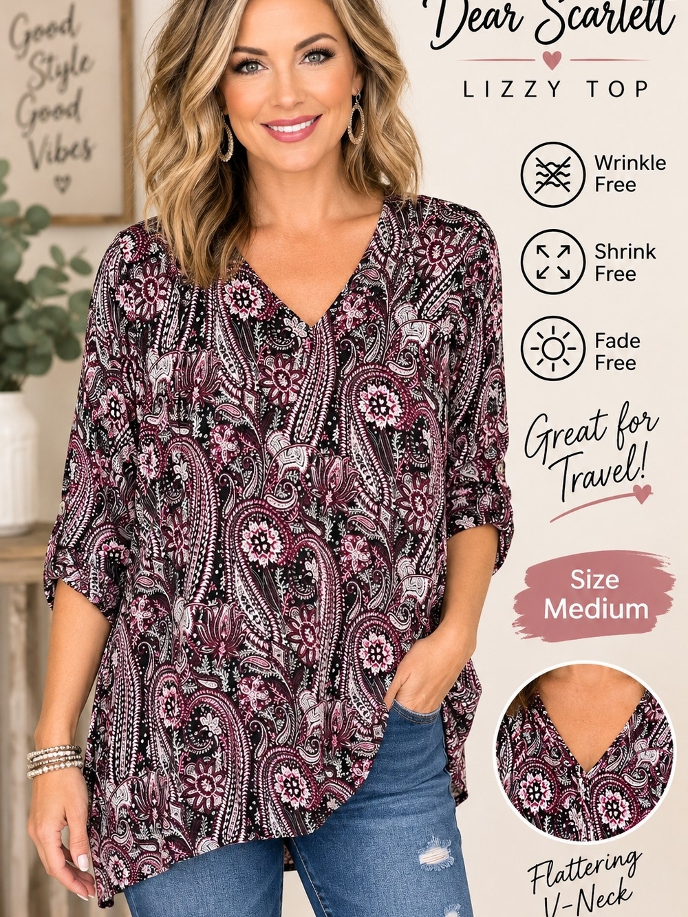 Dear Scarlett Lizzy Top